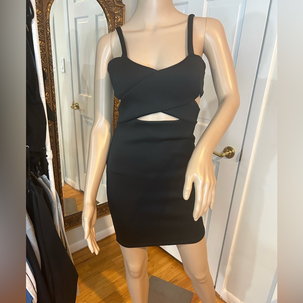 Topshop Black Cutout Mini Dress